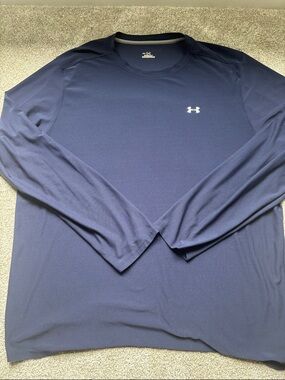 Under Armour Men's Long-Sleeve Performance Shirt - Navy Blue